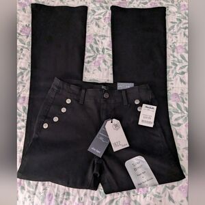 1822 Black Soft & Stretchy High Rise Slim Boot cut Denim Pants
